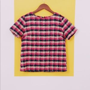 Faux wool box shirt with back zipper detail